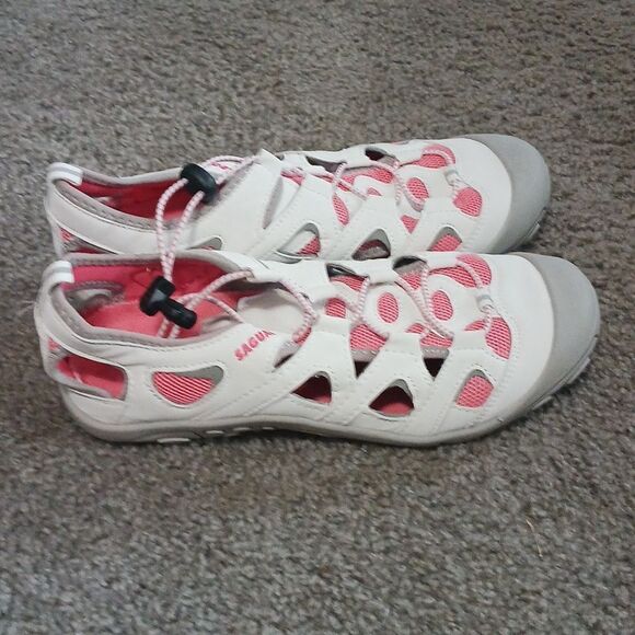 SAGUARO Women's White Hiking Trail Water Sport Sandals Shoes Sz 39  NWOT - Picture 6 of 8